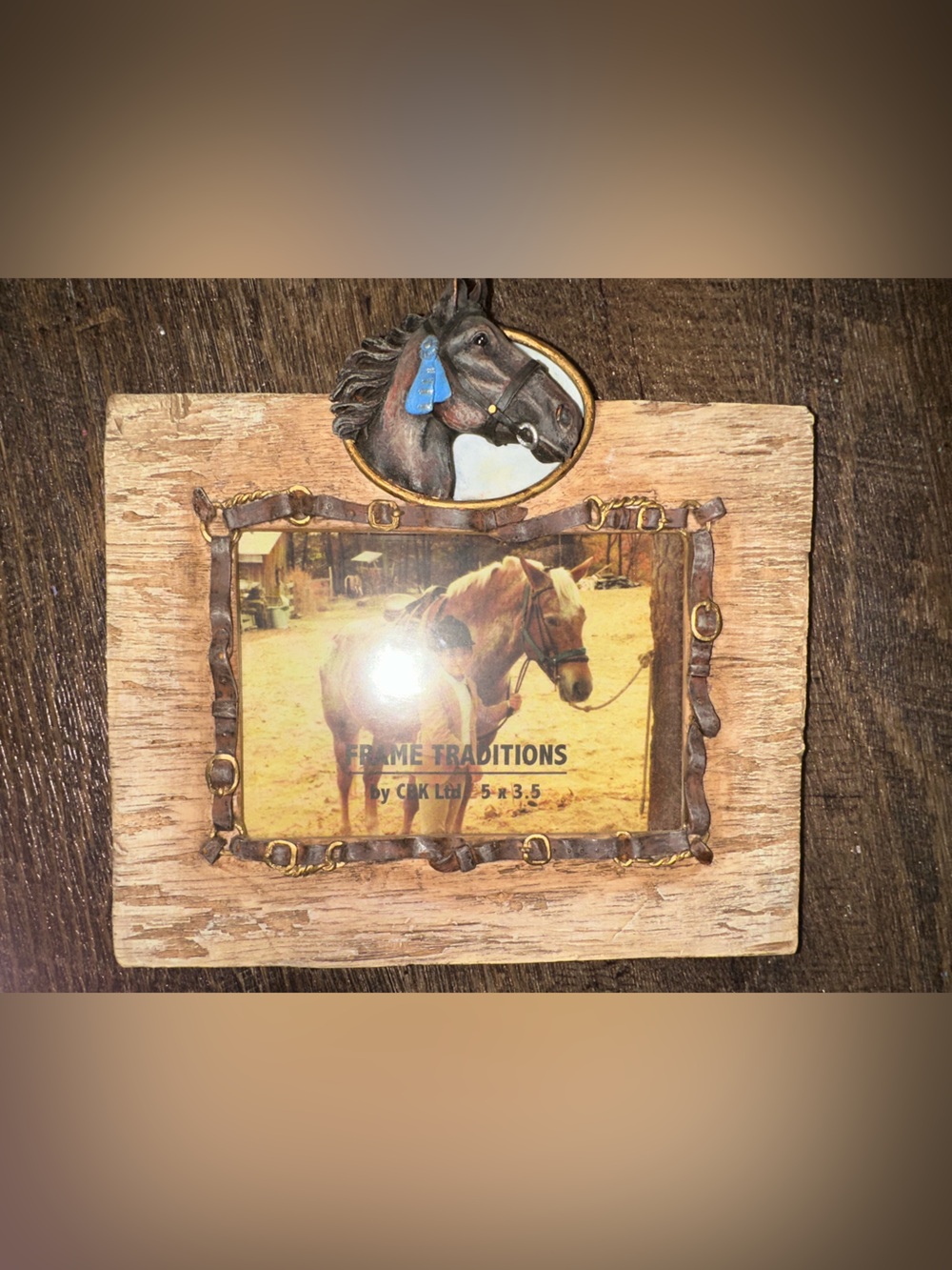 Vintage CBK Frame Traditions Equestrian Horse Bridle Picture Frame 5x3.5
